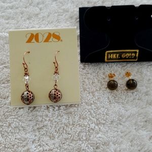 Earrings - 2028 Dangles & Bead Studs NWT